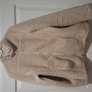 J. Jill cream colored zip jacket